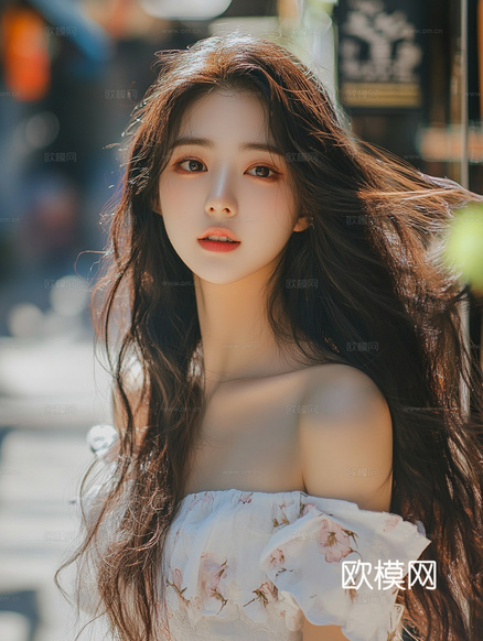 美女人物肖像挂画装饰画下载(渲染图5)