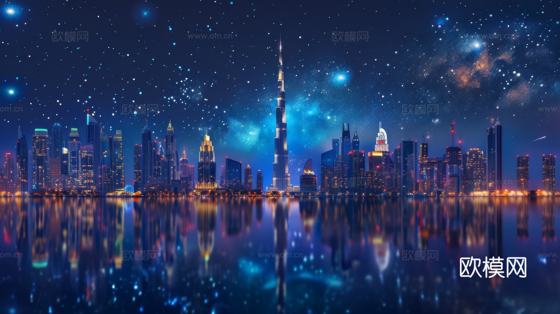 傍晚城市建筑都市风景
