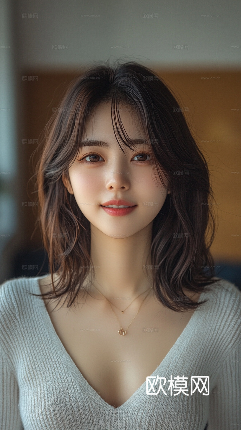 美女人物肖像挂画装饰画