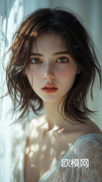 美女人物肖像挂画装饰画下载(渲染图8)