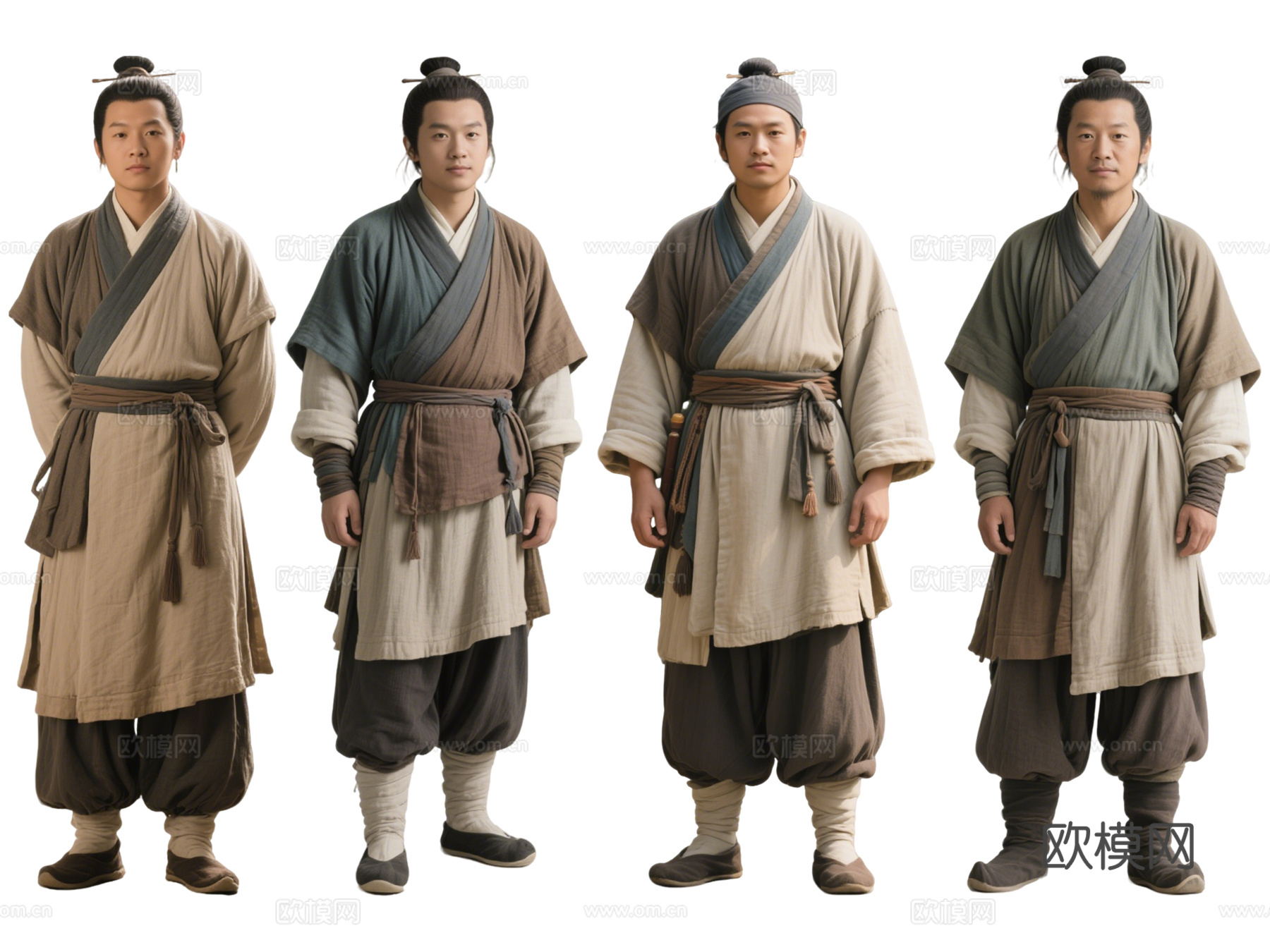 PS免抠古装百姓 古装男子 百姓男 贫苦百姓 影视剧角色