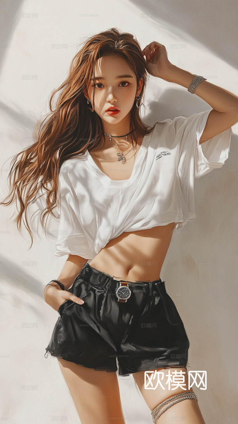 美女人物肖像挂画装饰画