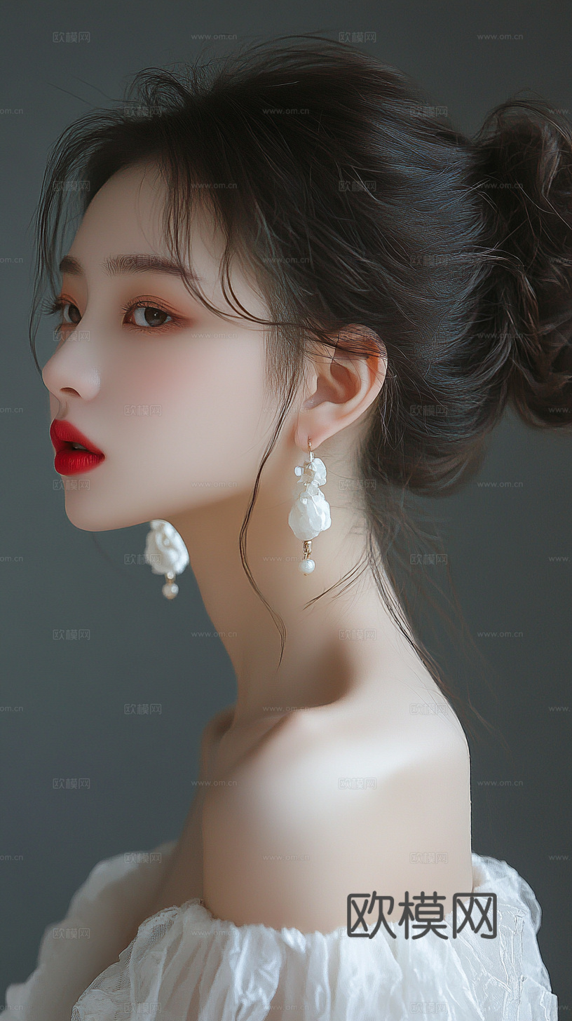 美女人物肖像挂画装饰画