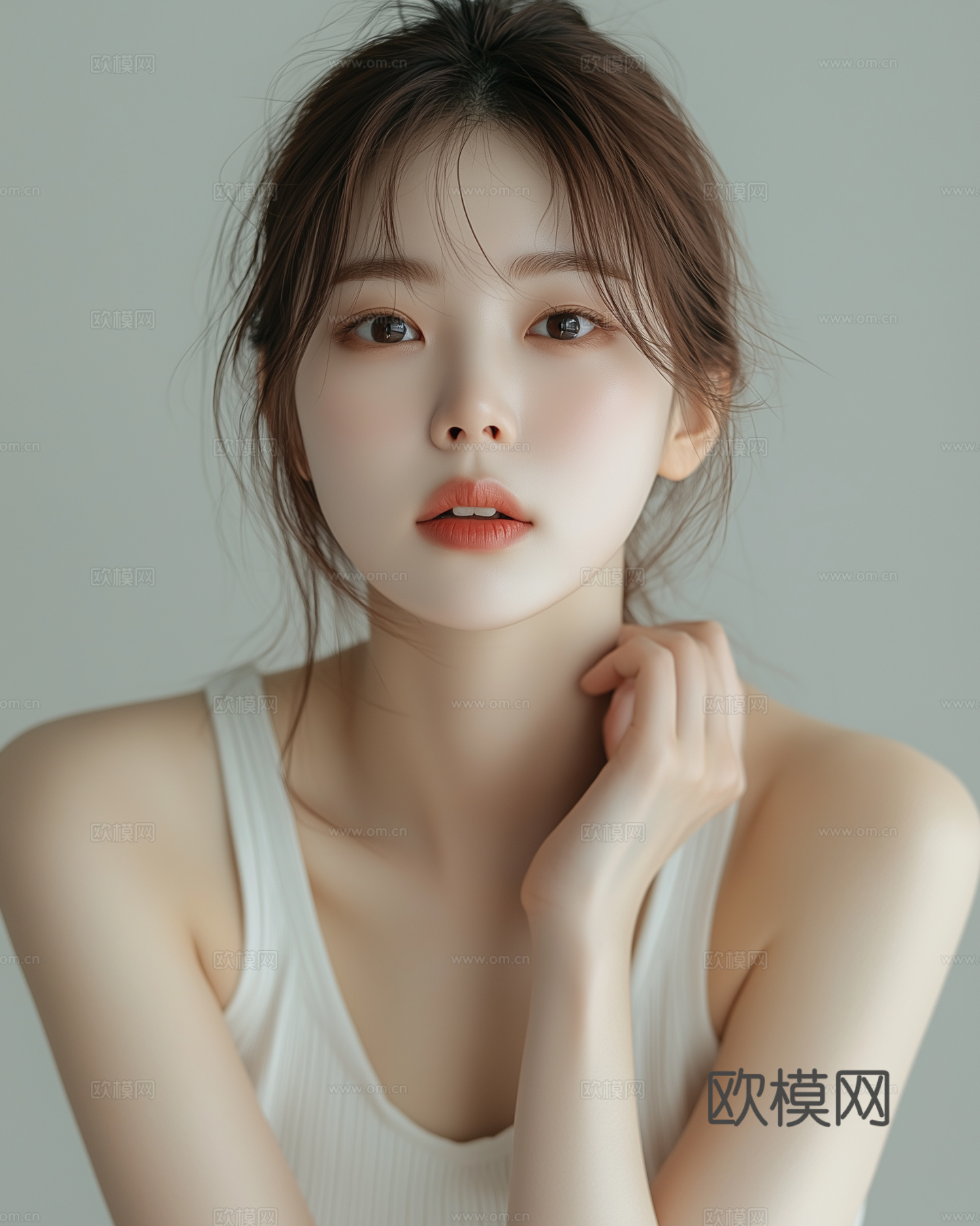 美女人物肖像挂画装饰画下载（渲染图2）