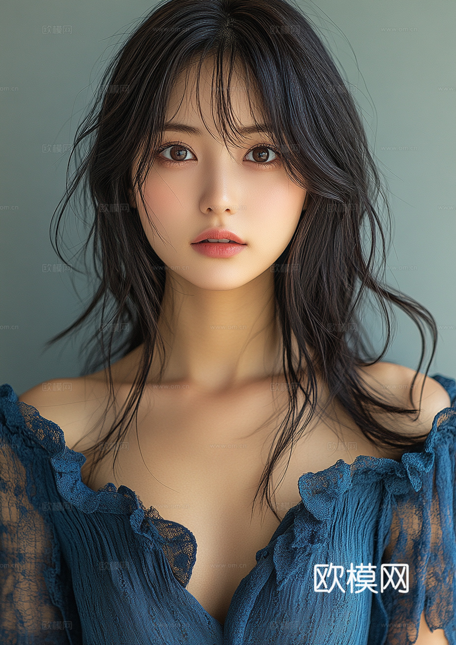 美女人物肖像挂画装饰画下载（渲染图6）