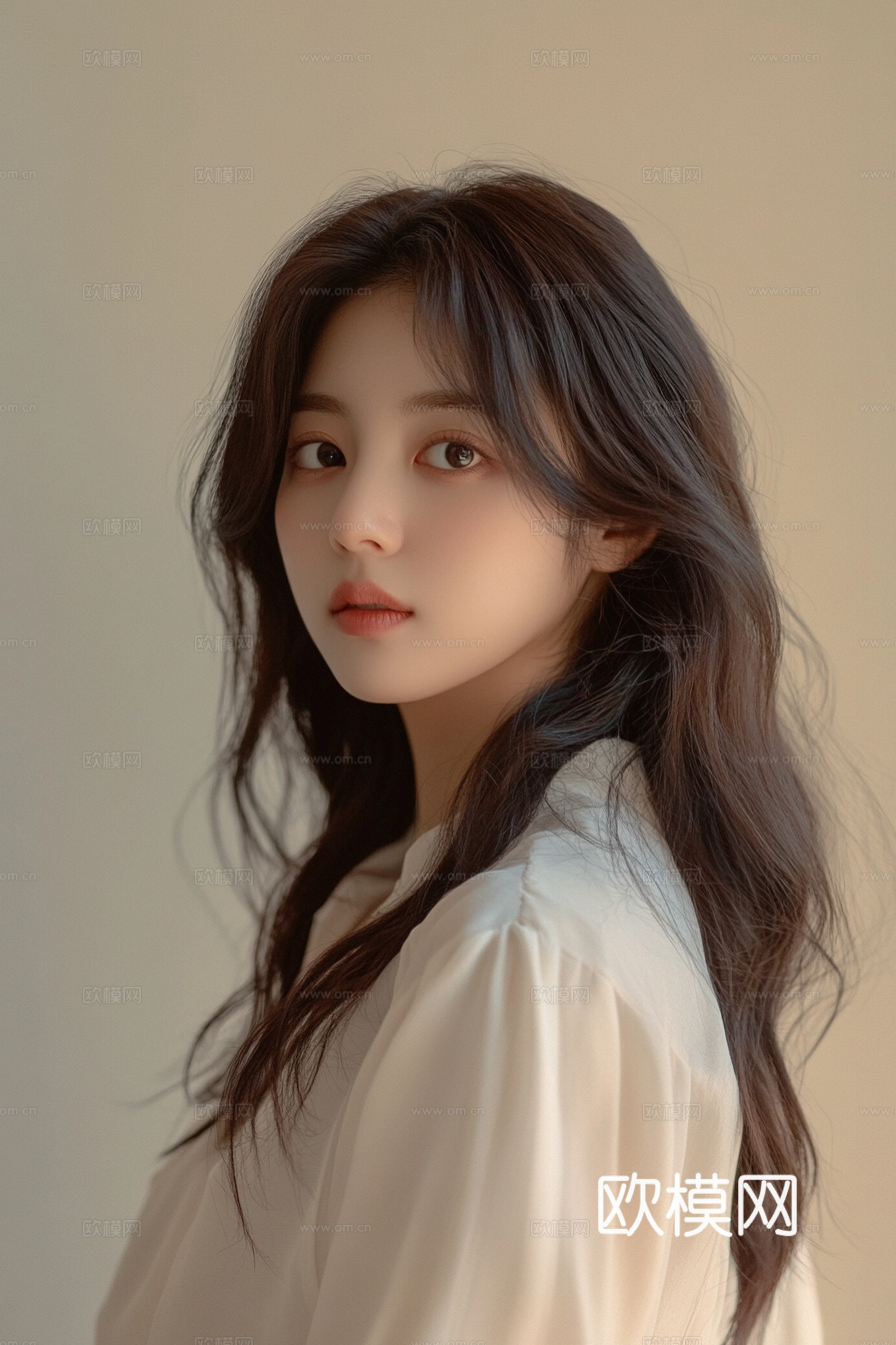 美女人物肖像挂画装饰画