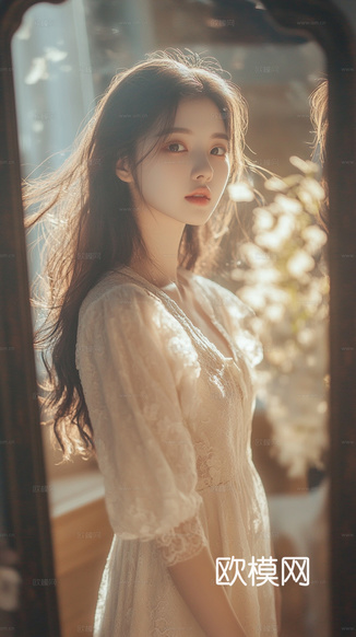美女人物肖像挂画装饰画下载(渲染图8)