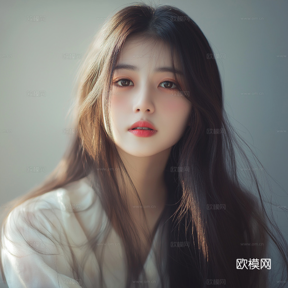 美女人物肖像挂画装饰画下载(渲染图6)