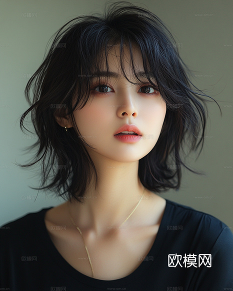 美女人物肖像挂画装饰画下载(渲染图2)