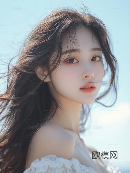 美女人物肖像挂画装饰画下载(渲染图6)