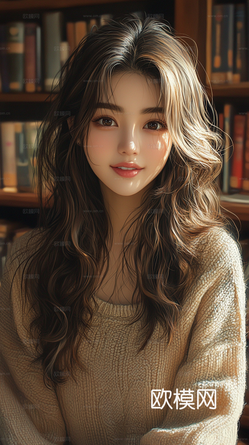 美女人物肖像挂画装饰画