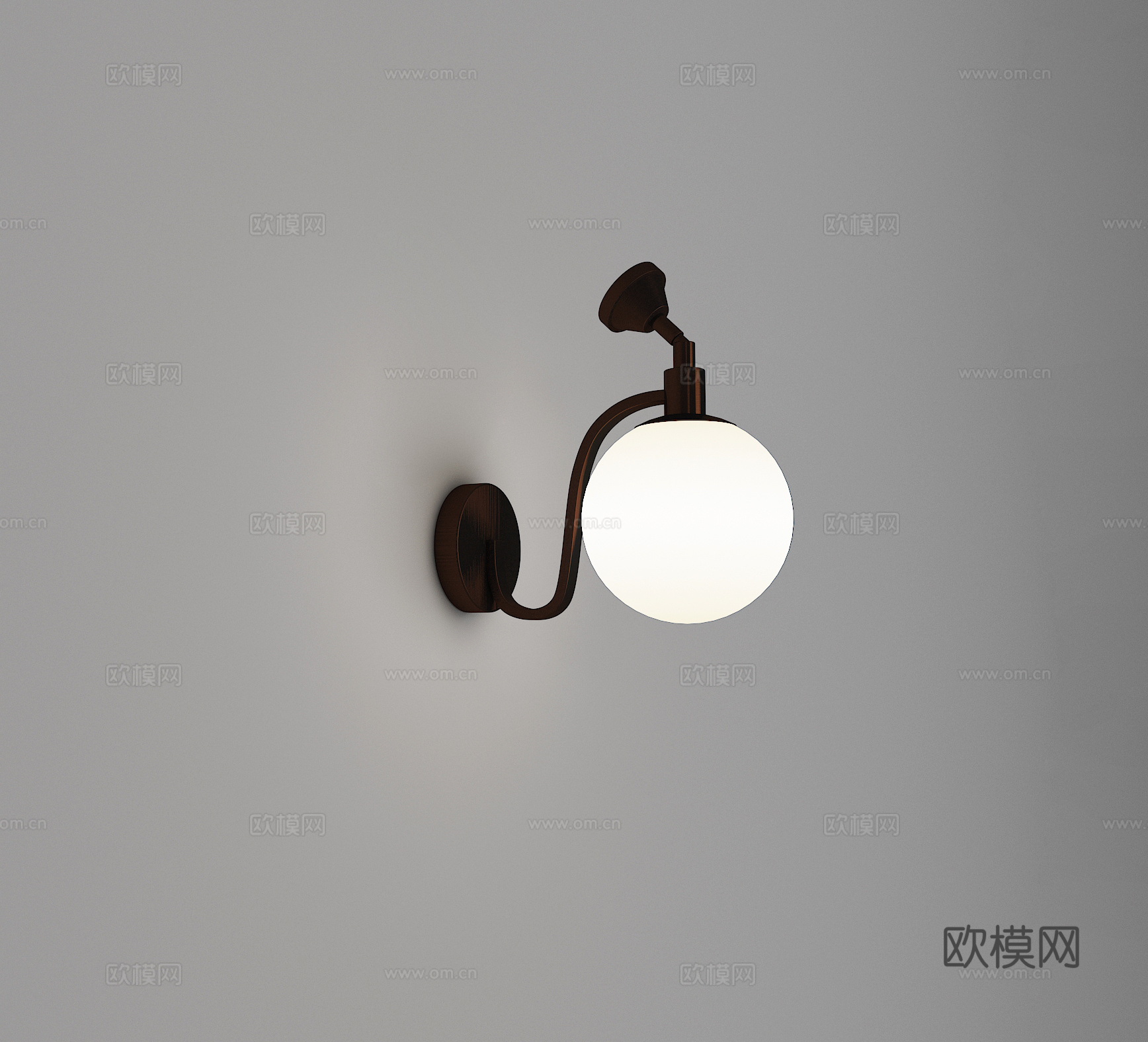 现代极简壁灯3d模型