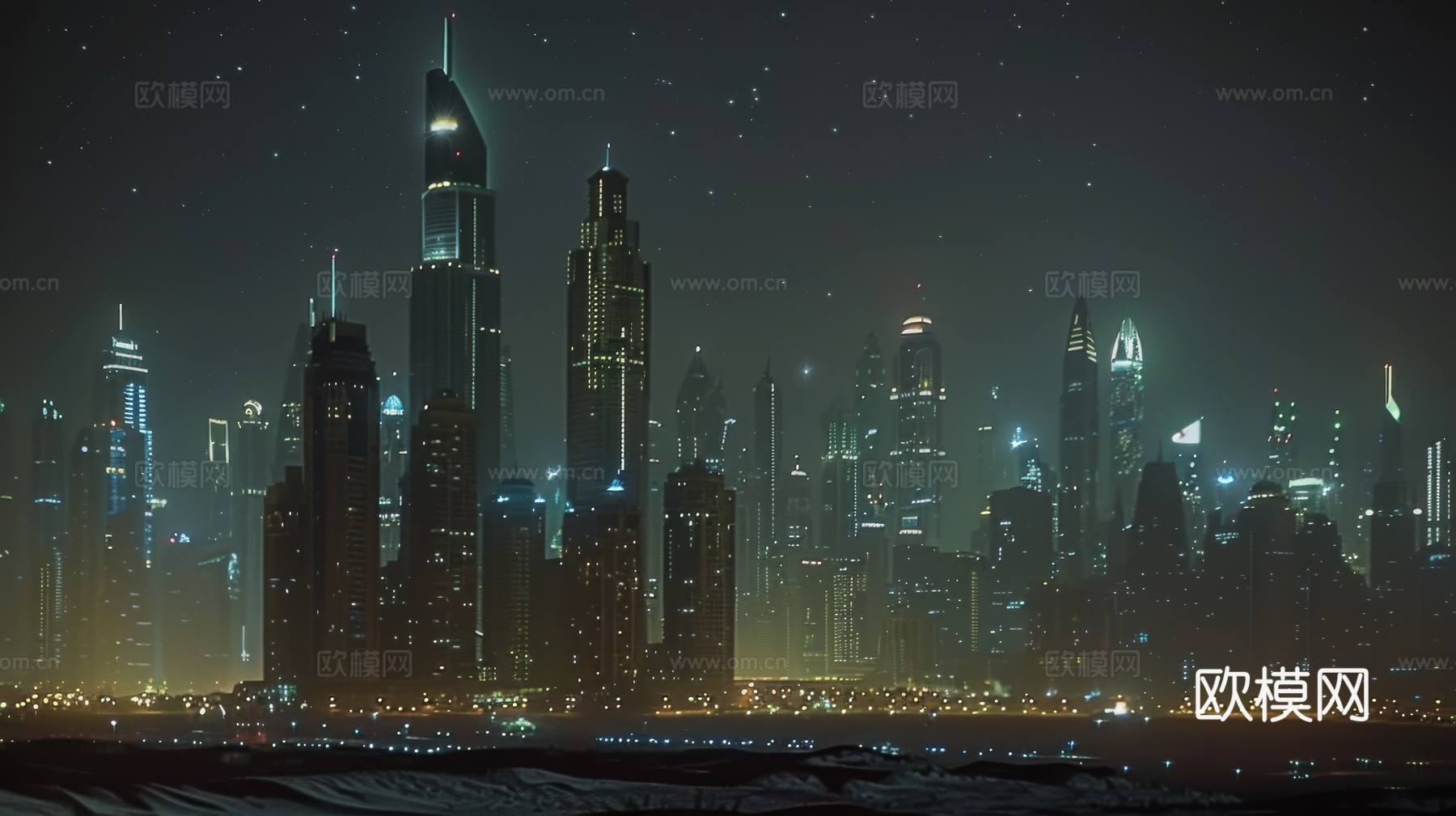 傍晚城市建筑都市风景