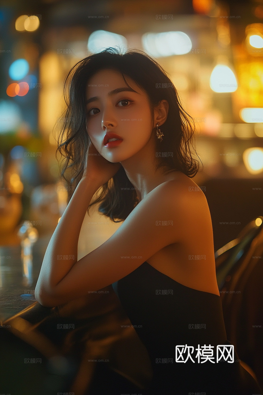 美女人物肖像挂画装饰画