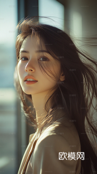 美女人物肖像挂画装饰画下载(渲染图7)