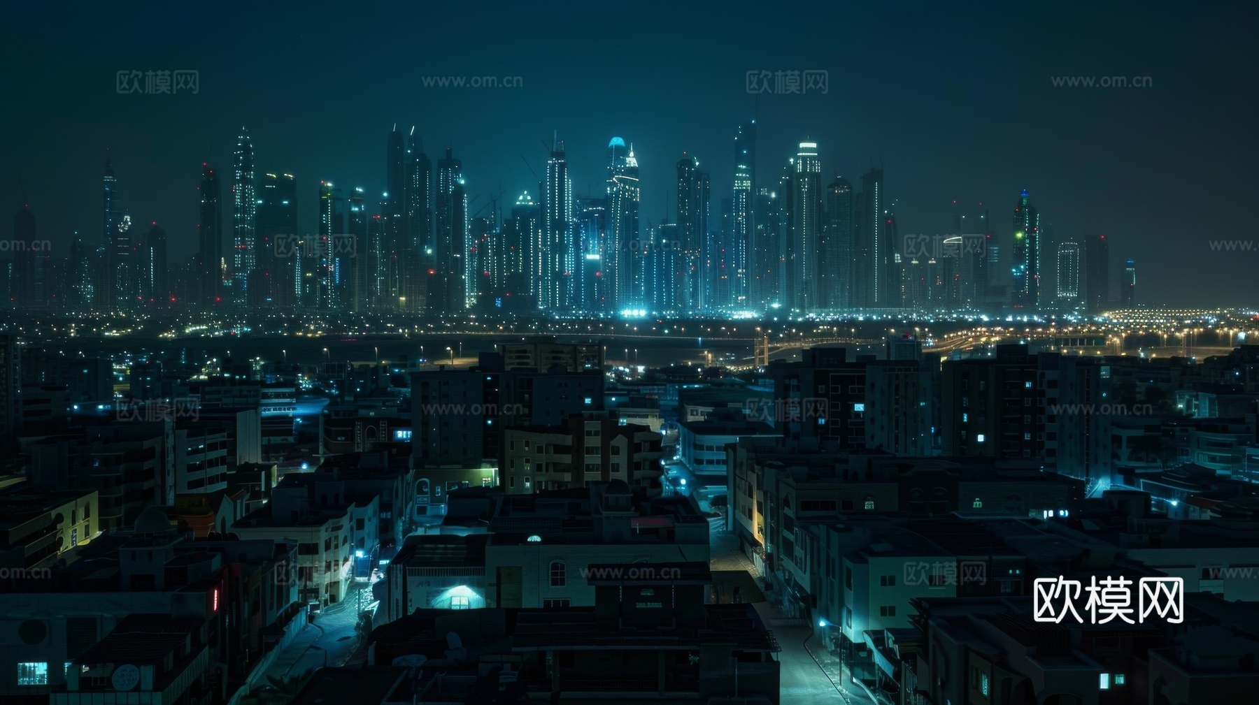 傍晚城市建筑都市风景