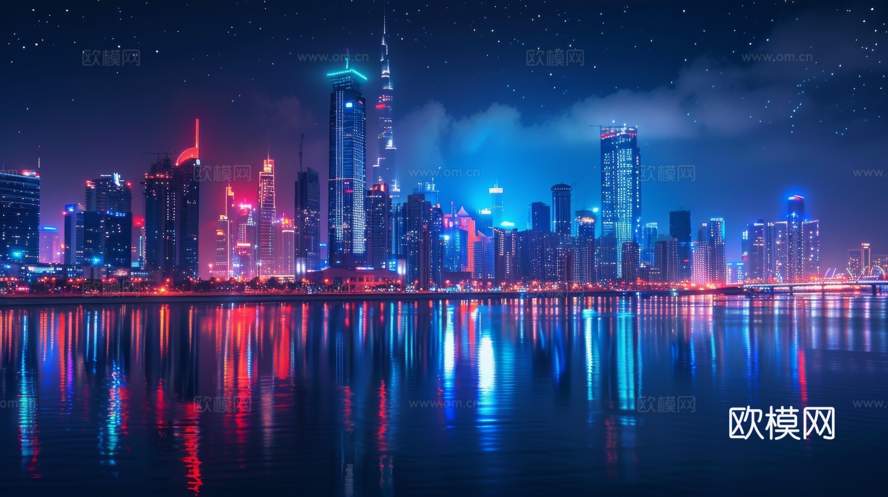 傍晚城市建筑都市风景