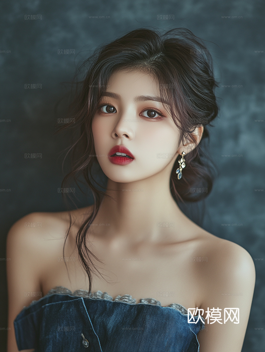 美女人物肖像挂画装饰画下载（渲染图2）