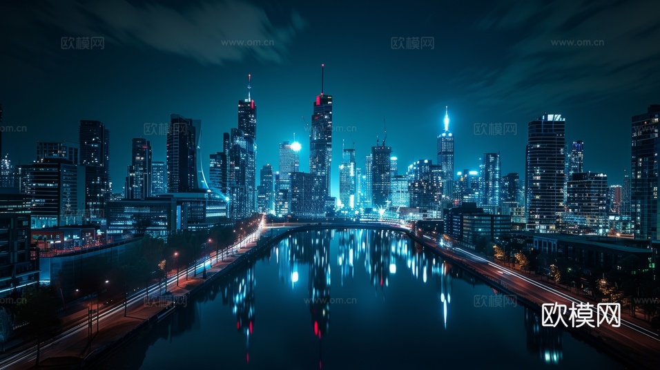 傍晚城市建筑都市風(fēng)景下載(渲染圖7)