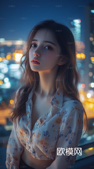 美女人物肖像挂画装饰画下载(渲染图7)