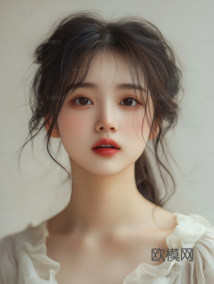 美女人物肖像挂画装饰画下载(渲染图6)