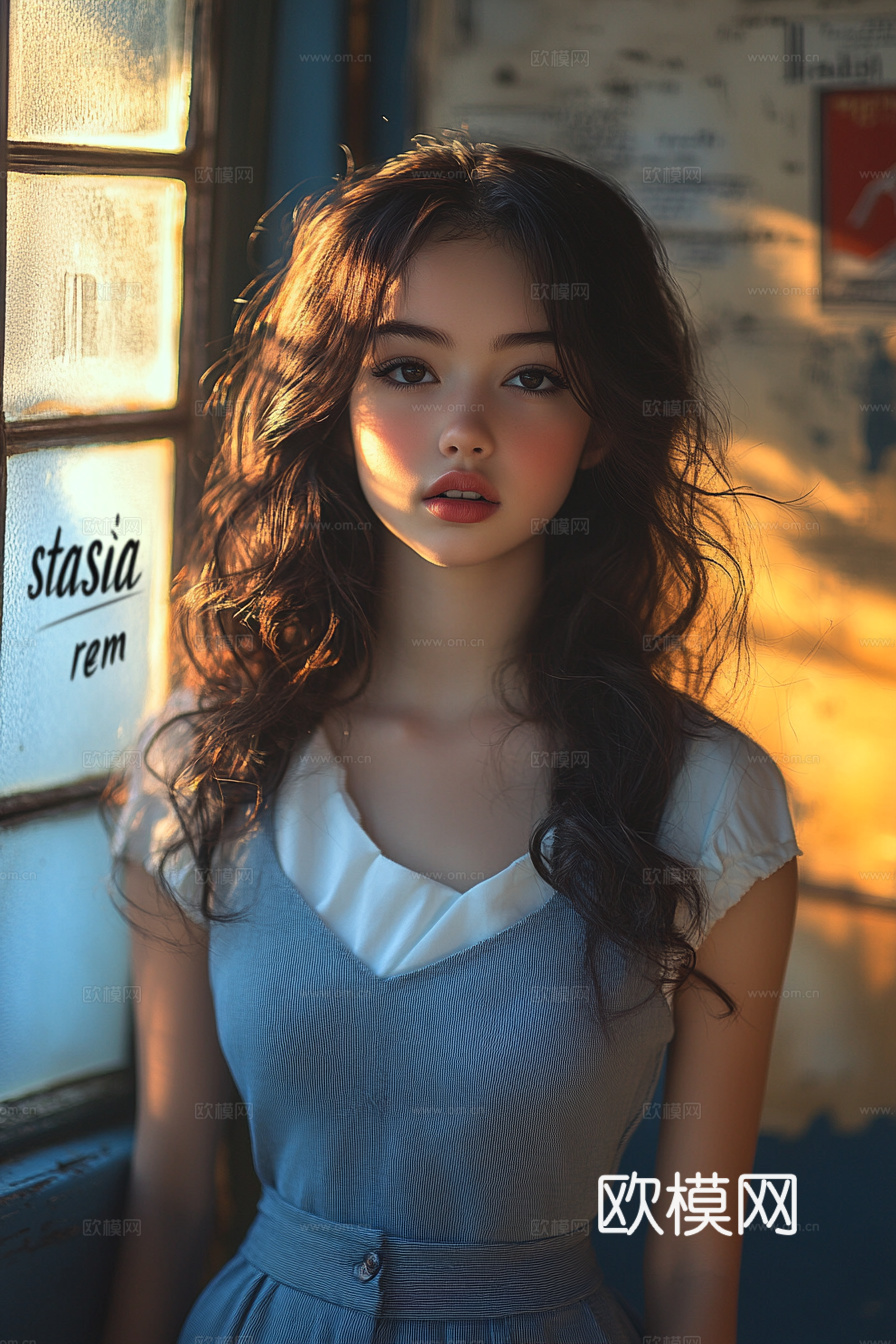 美女人物肖像挂画装饰画