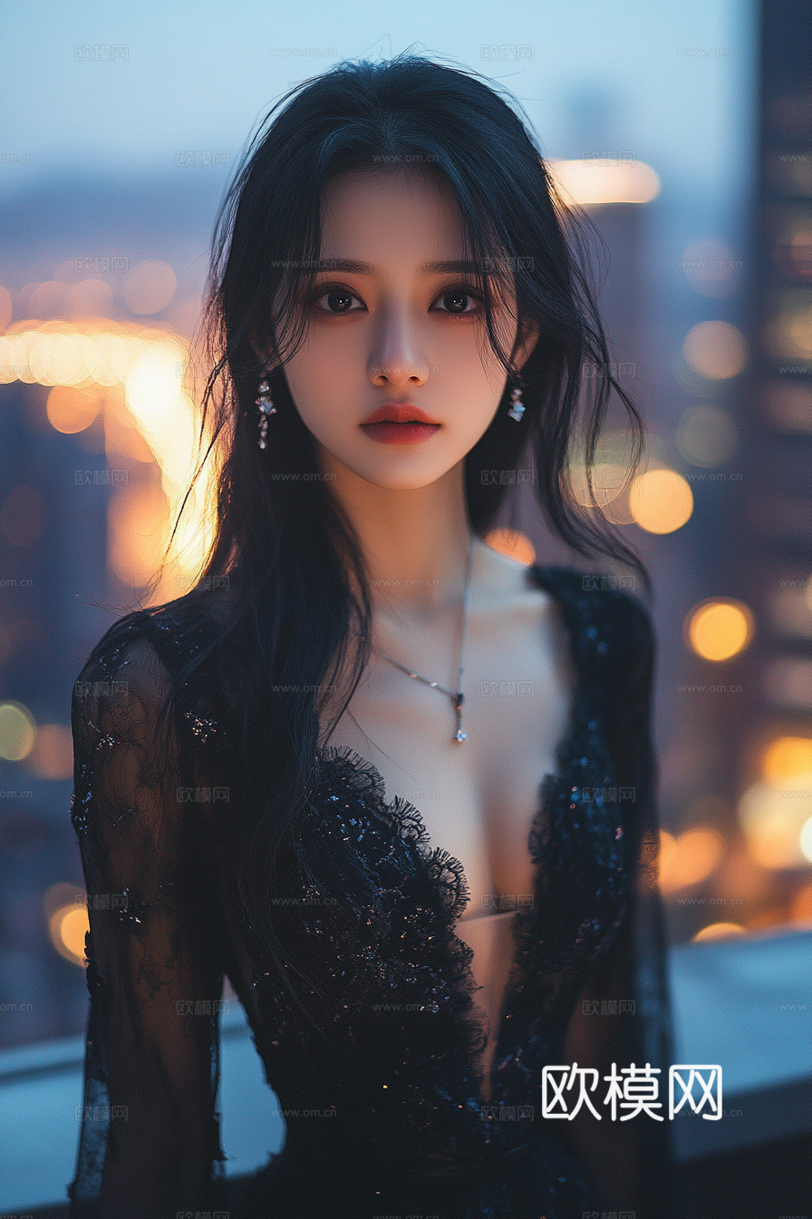 美女人物肖像挂画装饰画下载（渲染图7）