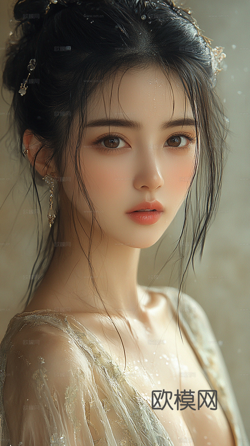 美女人物肖像挂画装饰画