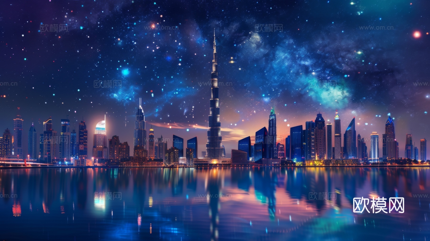 傍晚城市建筑都市风景