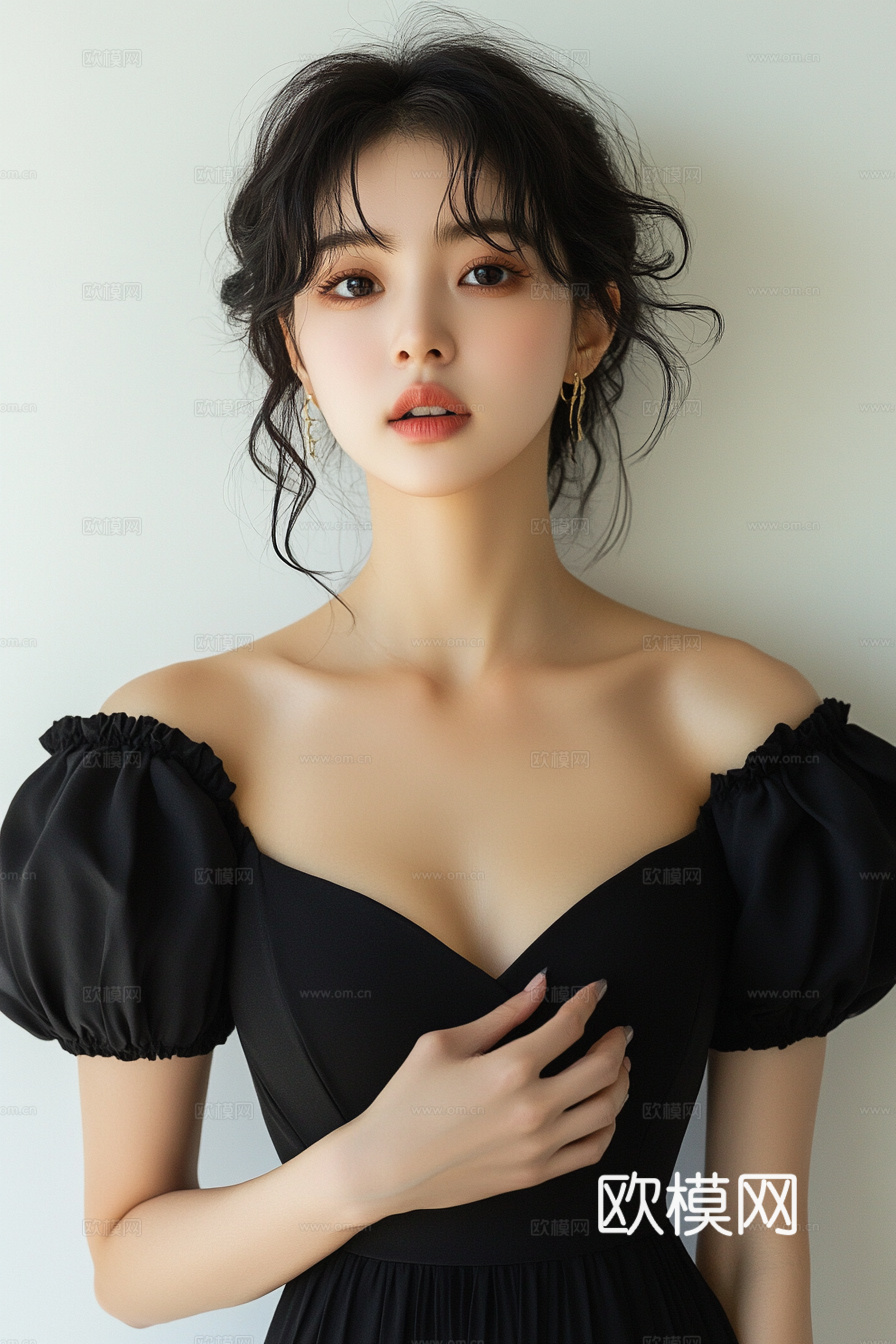 美女人物肖像挂画装饰画下载（渲染图6）