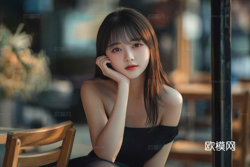 美女人物肖像挂画装饰画下载(渲染图6)