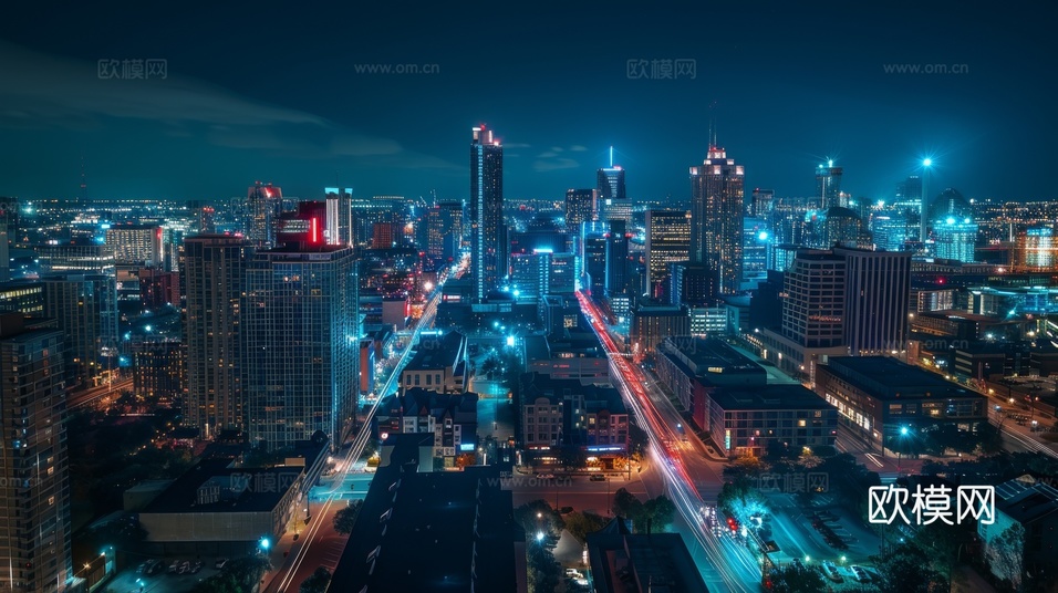 傍晚城市建筑都市風(fēng)景下載(渲染圖8)