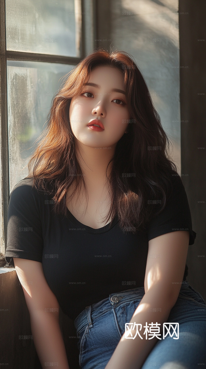 美女人物肖像挂画装饰画下载（渲染图7）