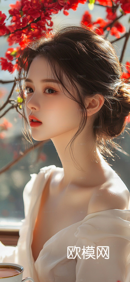 美女人物肖像挂画装饰画下载(渲染图7)