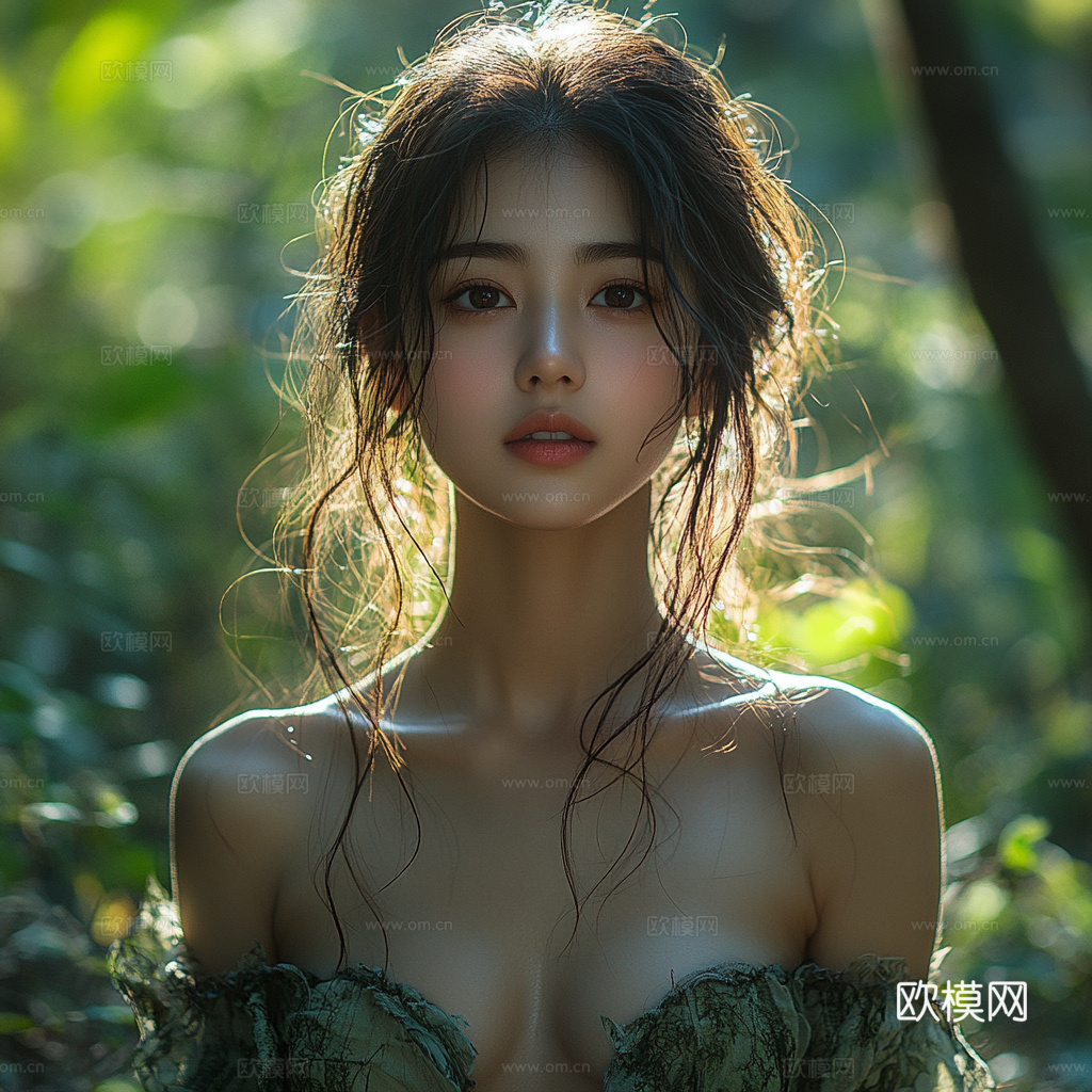 美女人物肖像挂画装饰画