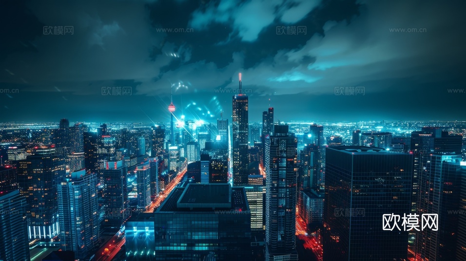 傍晚城市建筑都市風(fēng)景下載(渲染圖6)
