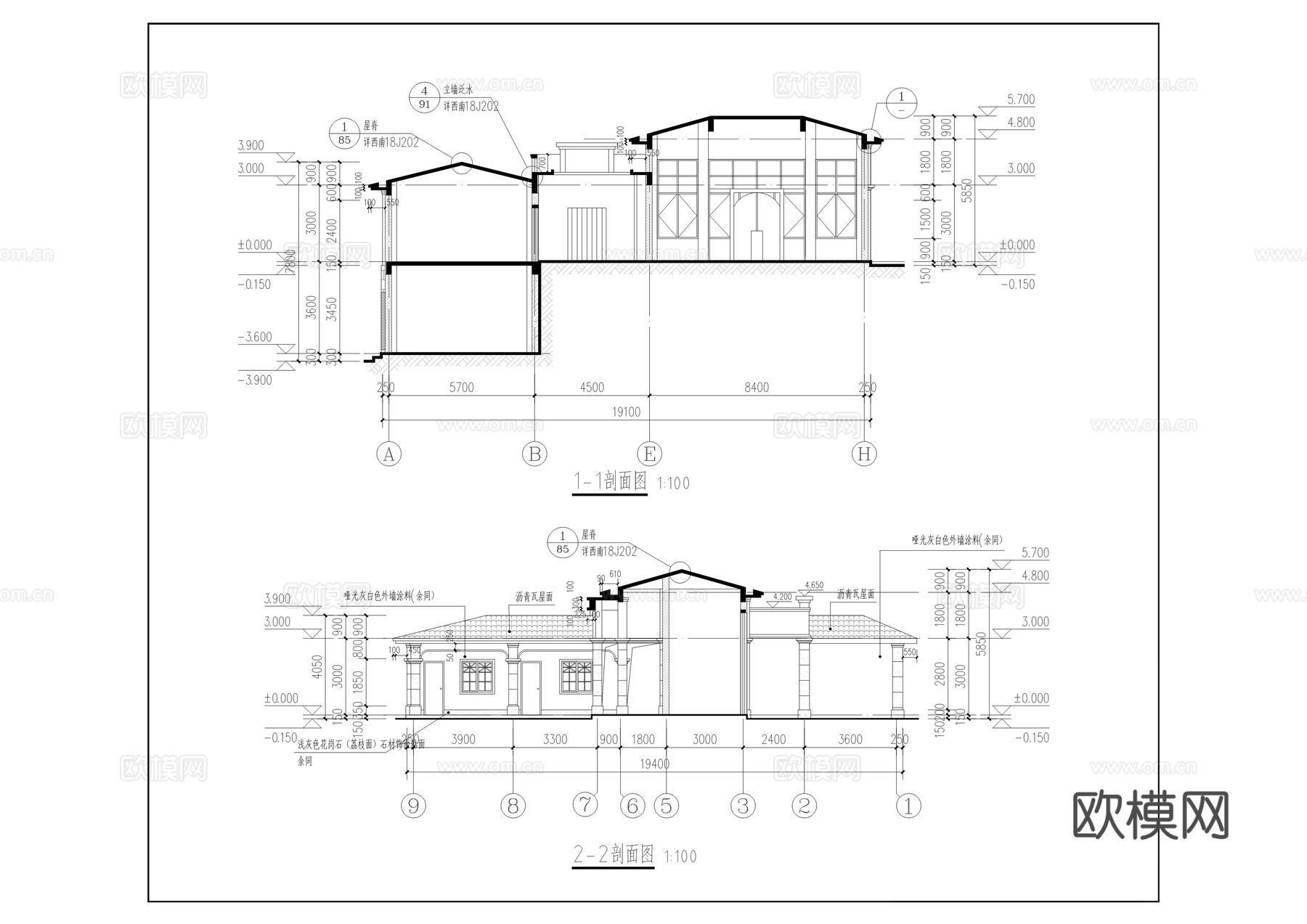 清真寺项目建筑施工图cad施工图