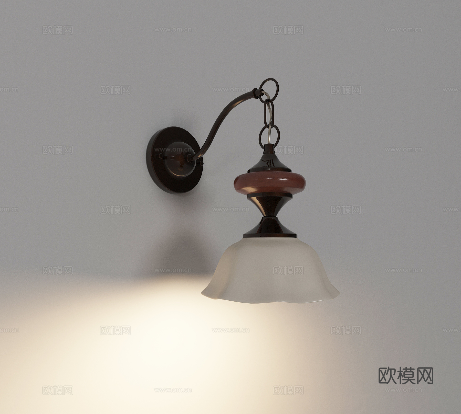 法式复古壁灯3d模型
