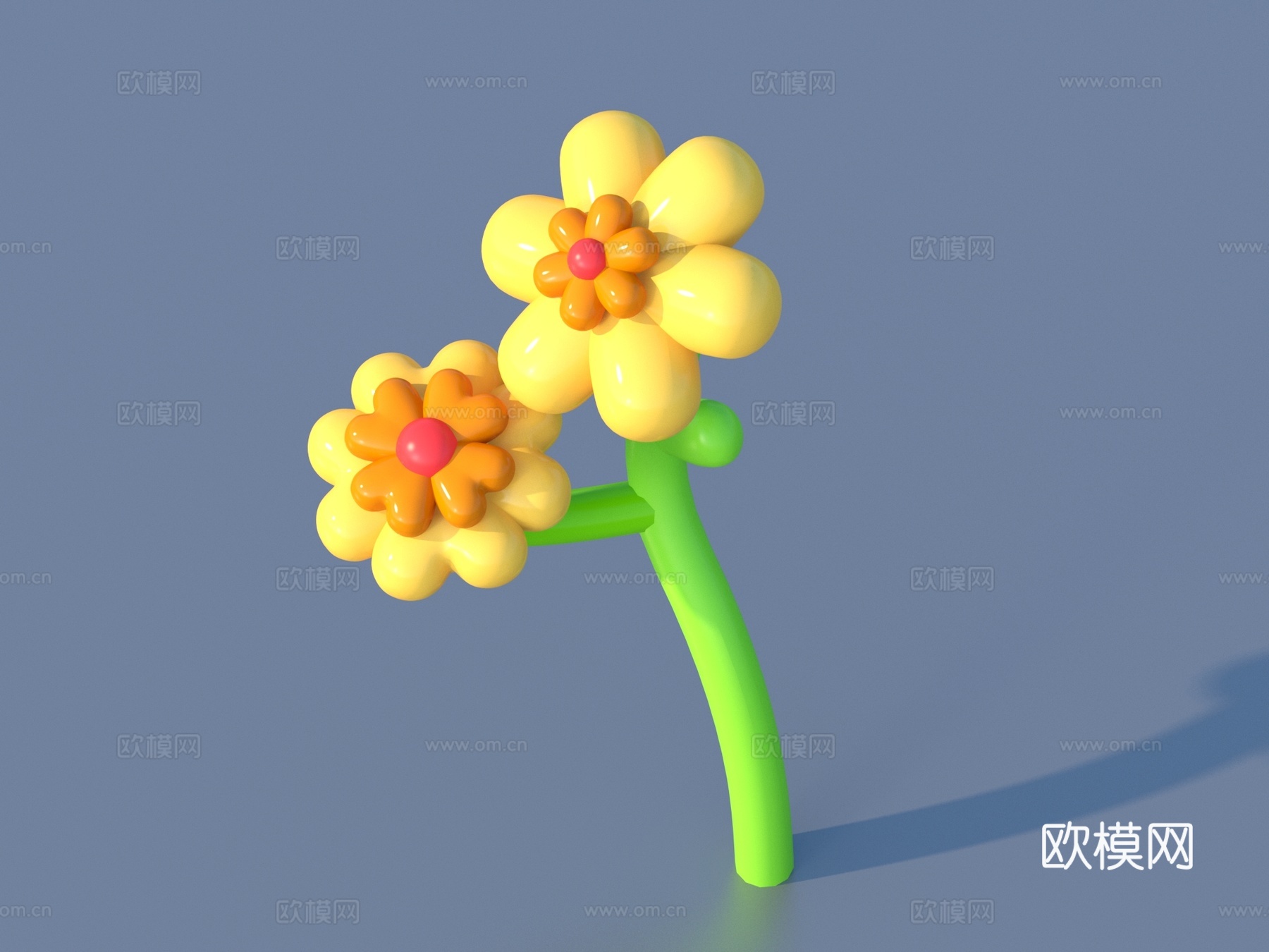 气模 气模花 卡通花 美陈3d模型