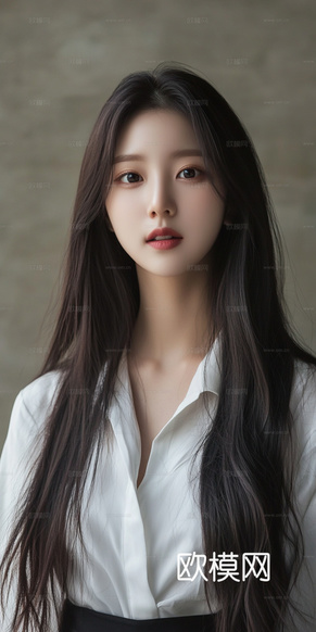 美女人物肖像挂画装饰画下载(渲染图1)