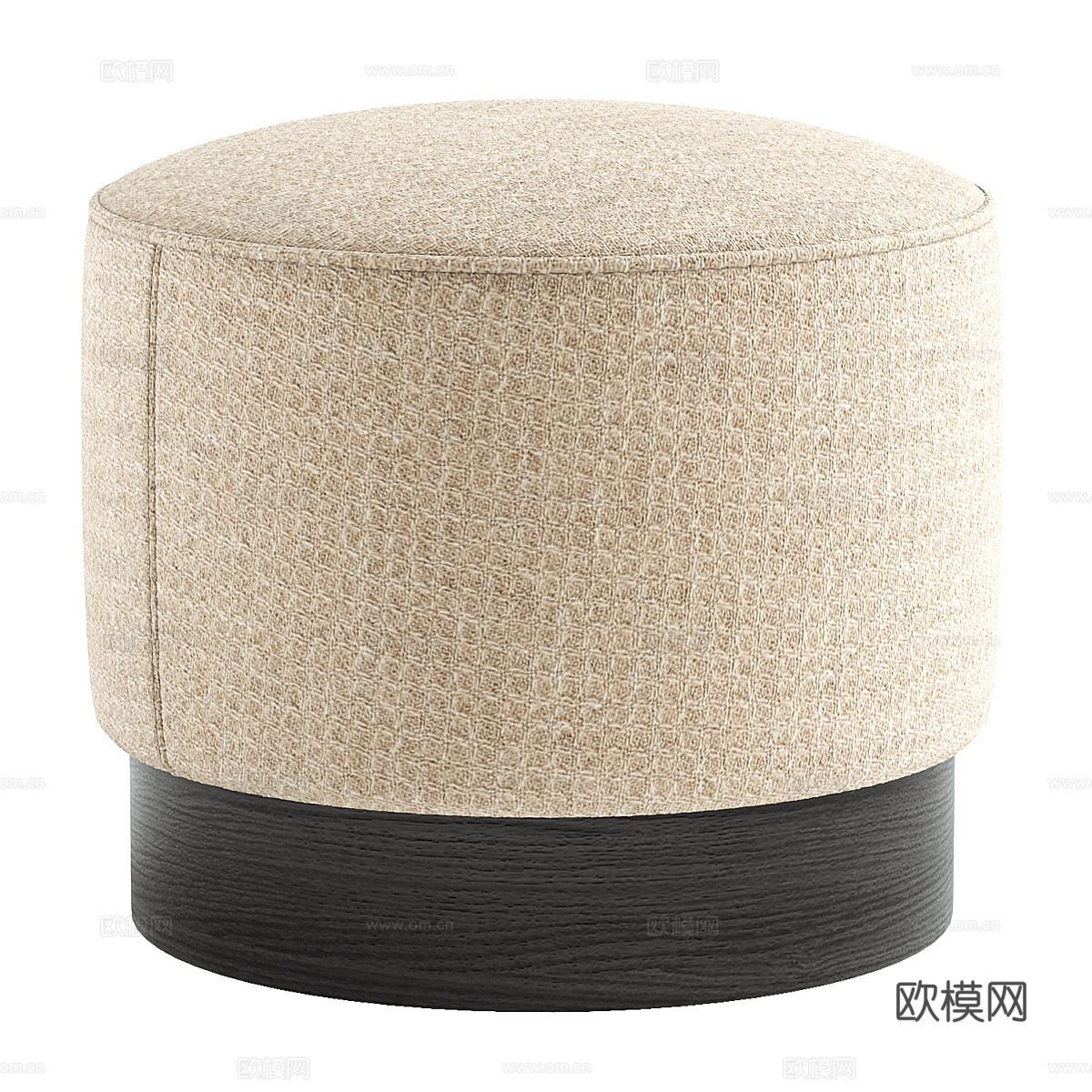 新中式布艺凳3d模型