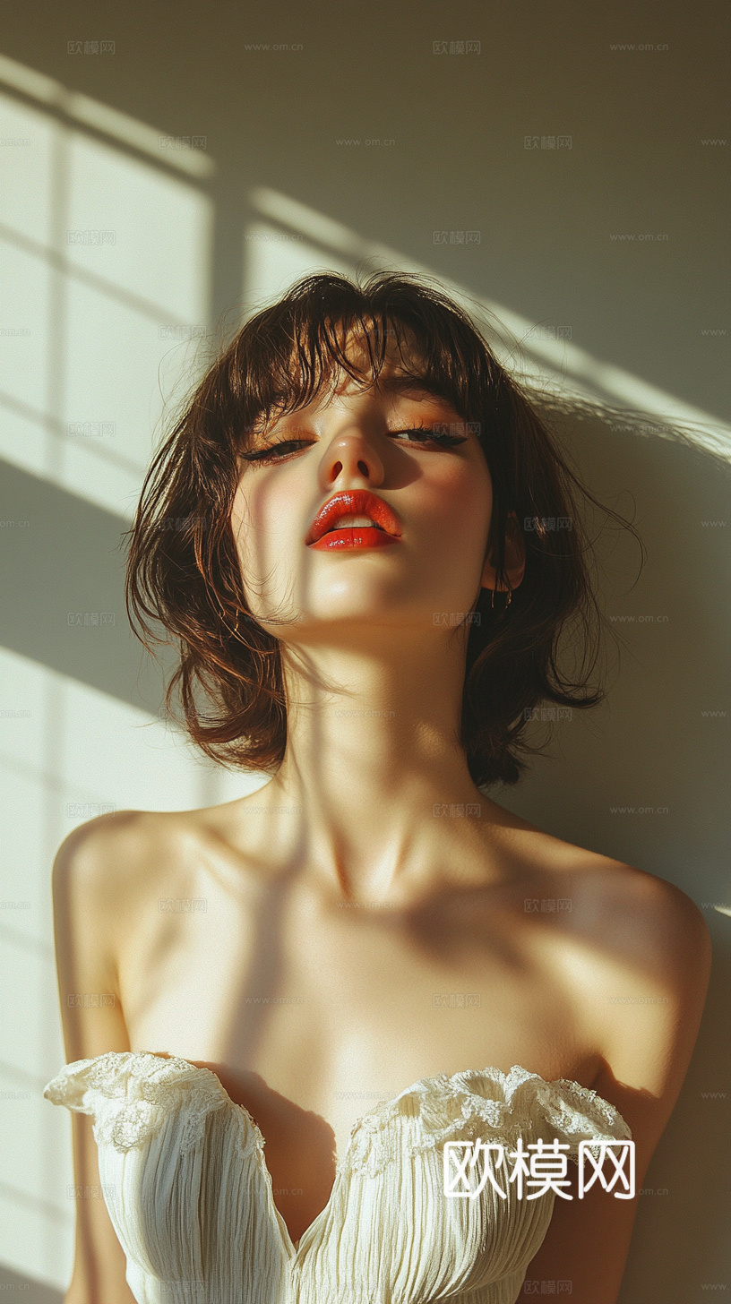 美女人物肖像挂画装饰画下载（渲染图7）