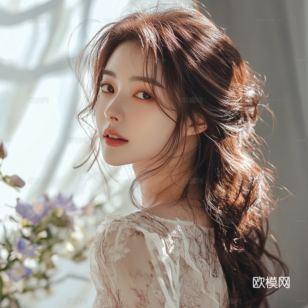 美女人物肖像挂画装饰画
