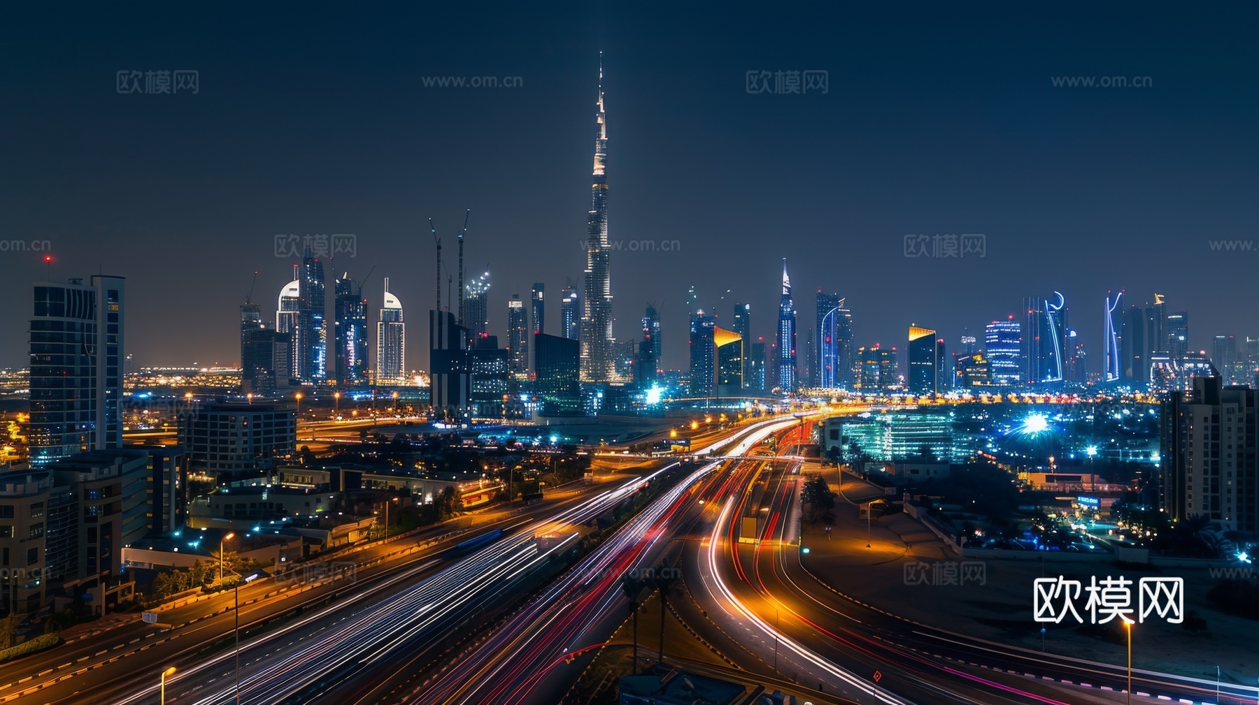 傍晚城市建筑都市风景