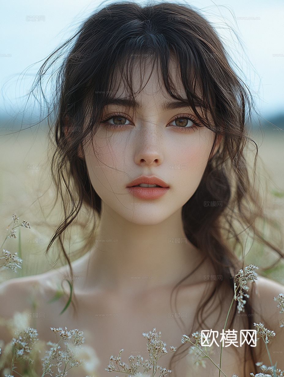 美女人物肖像挂画装饰画