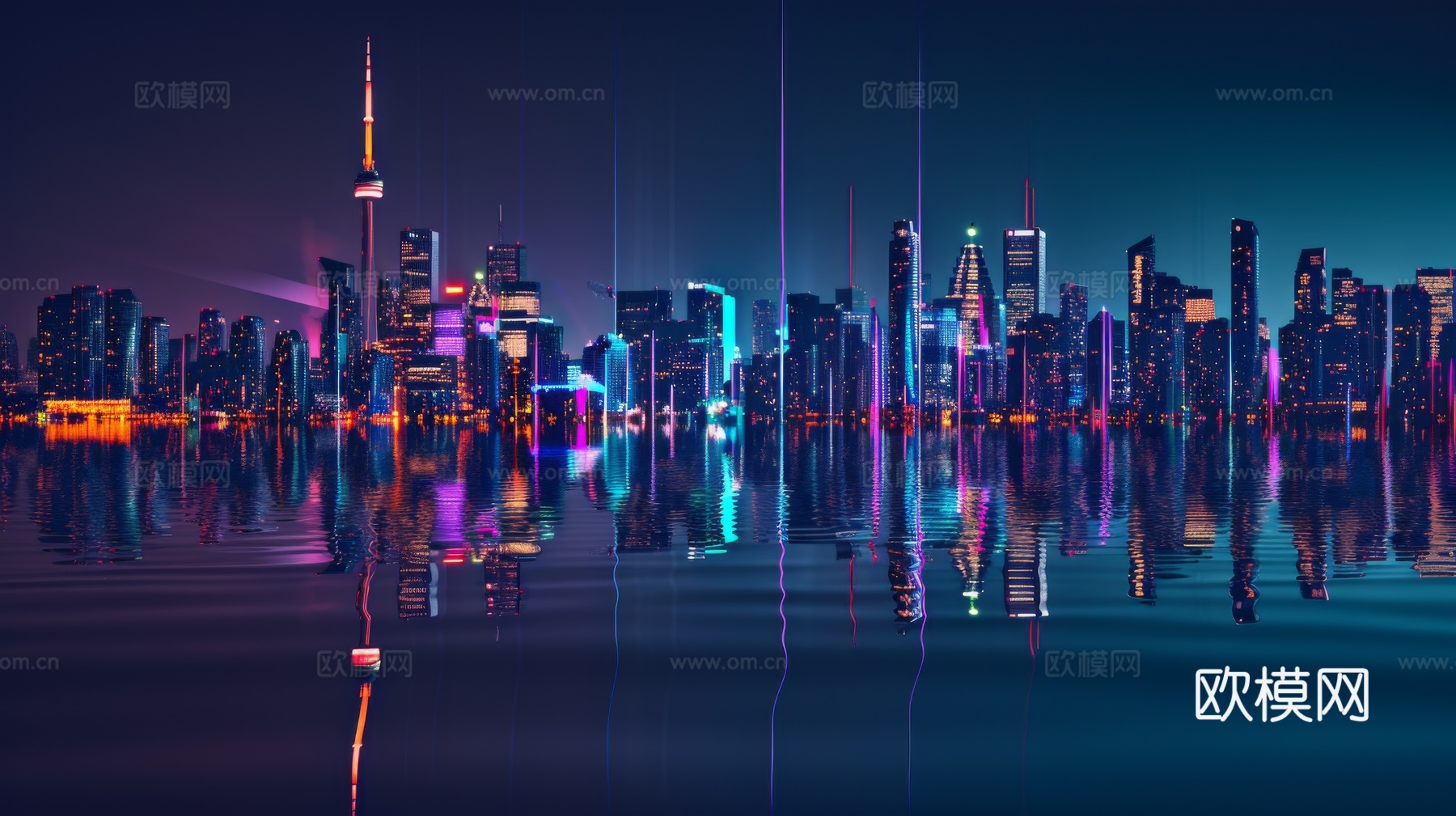 傍晚城市建筑都市风景