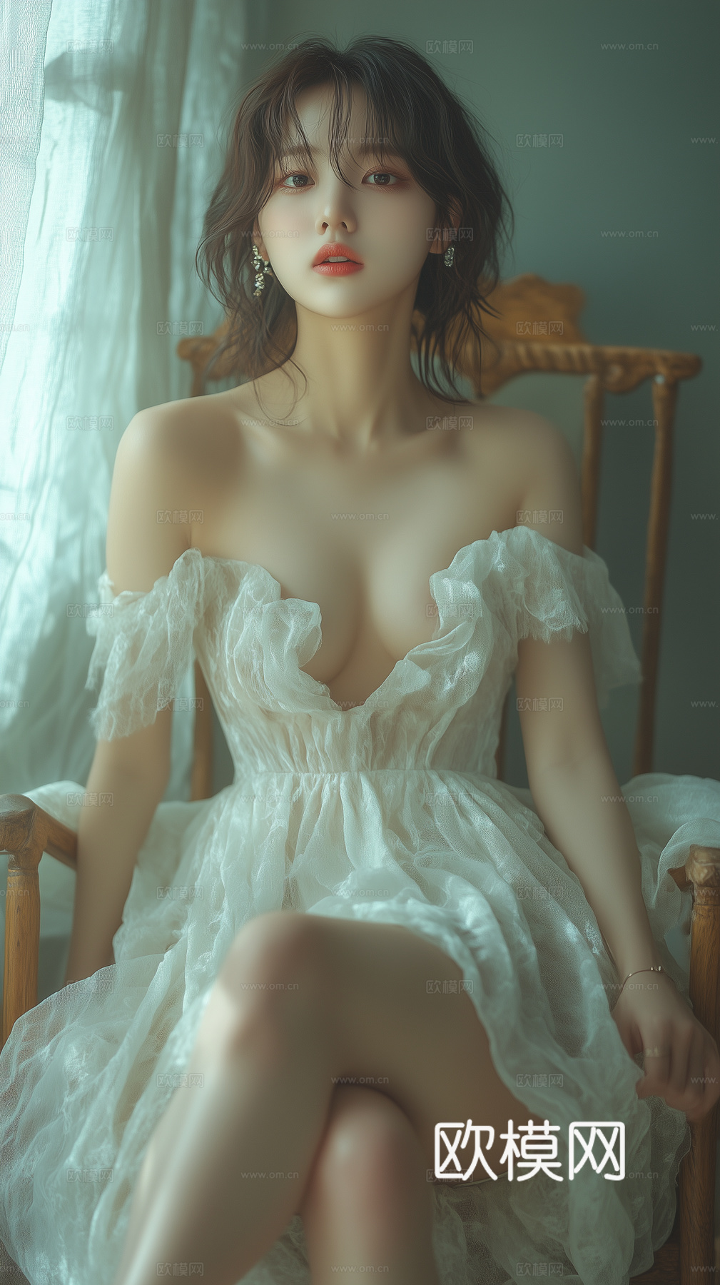 美女人物肖像挂画装饰画下载（渲染图7）