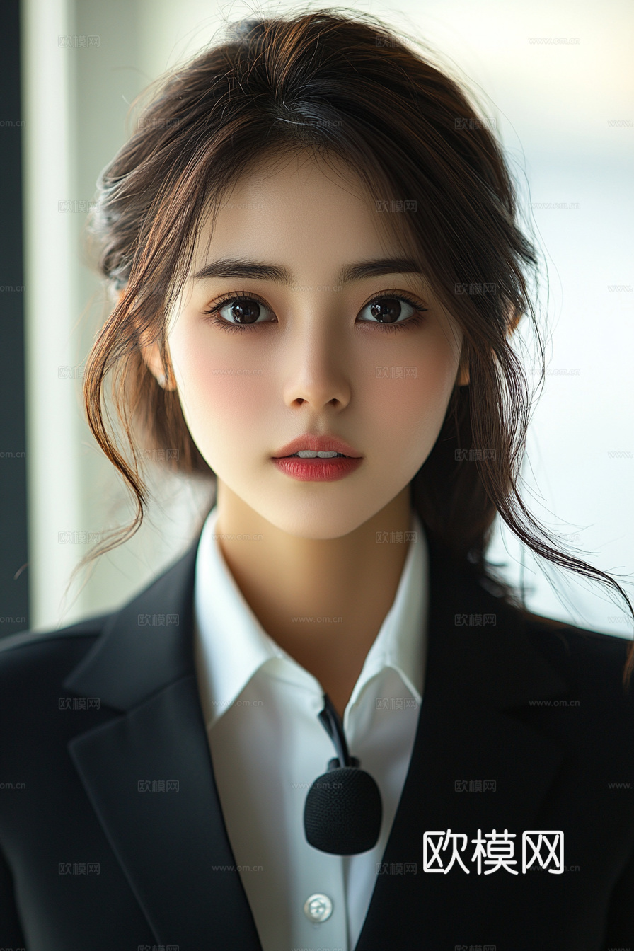 美女人物肖像挂画装饰画下载（渲染图1）