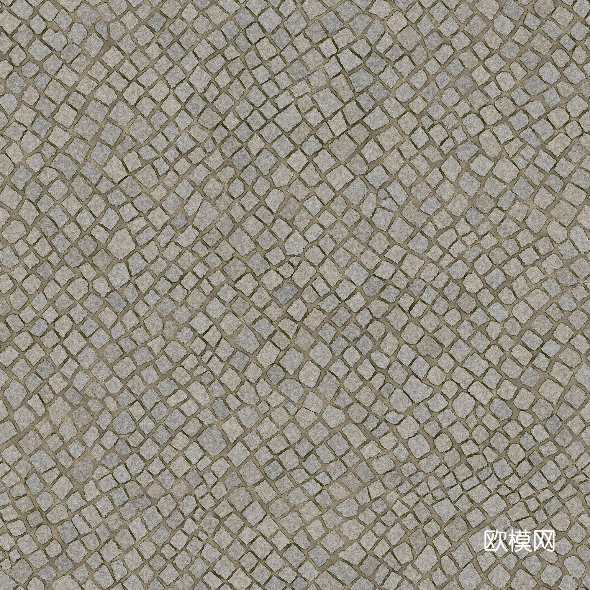随机石砖铺地