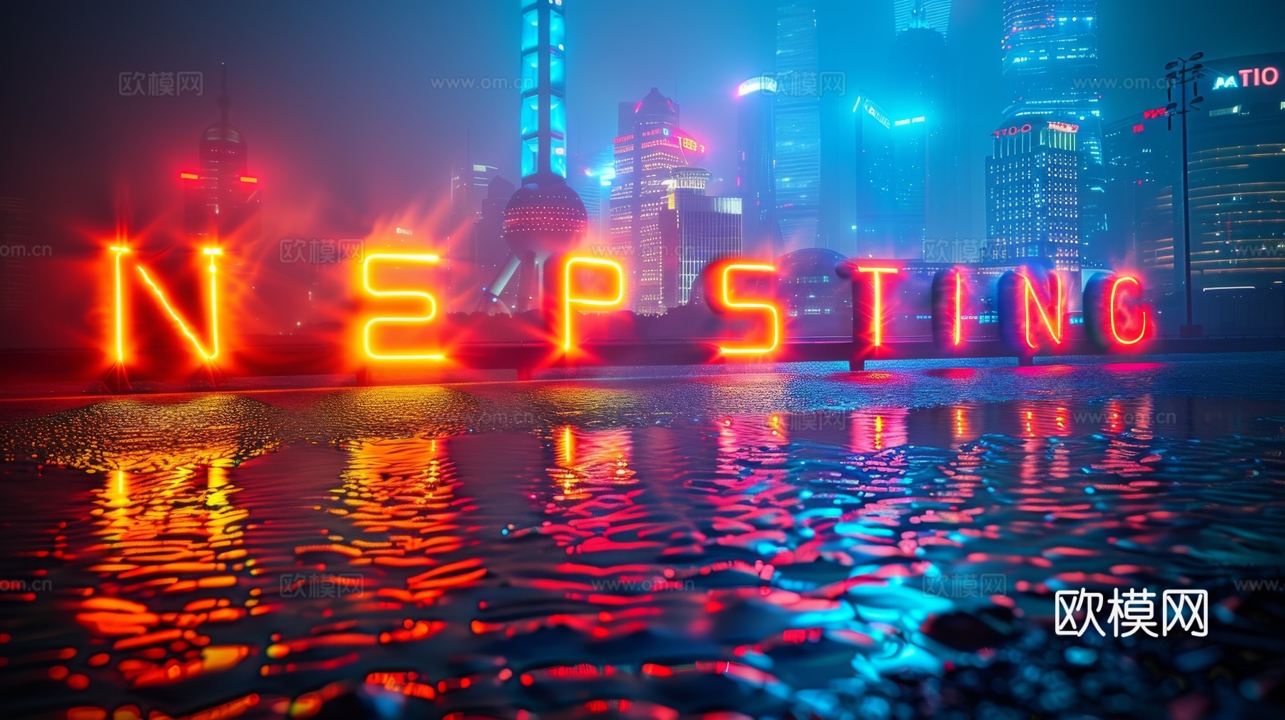 傍晚城市建筑都市风景下载（渲染图8）